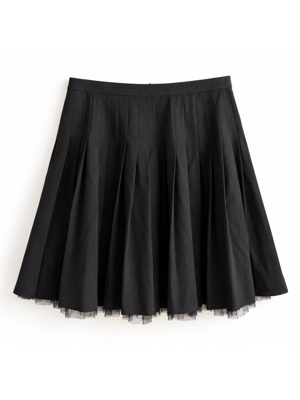 Marc Jacobs Pleated Mini Skirt Tulle Underskirt Black